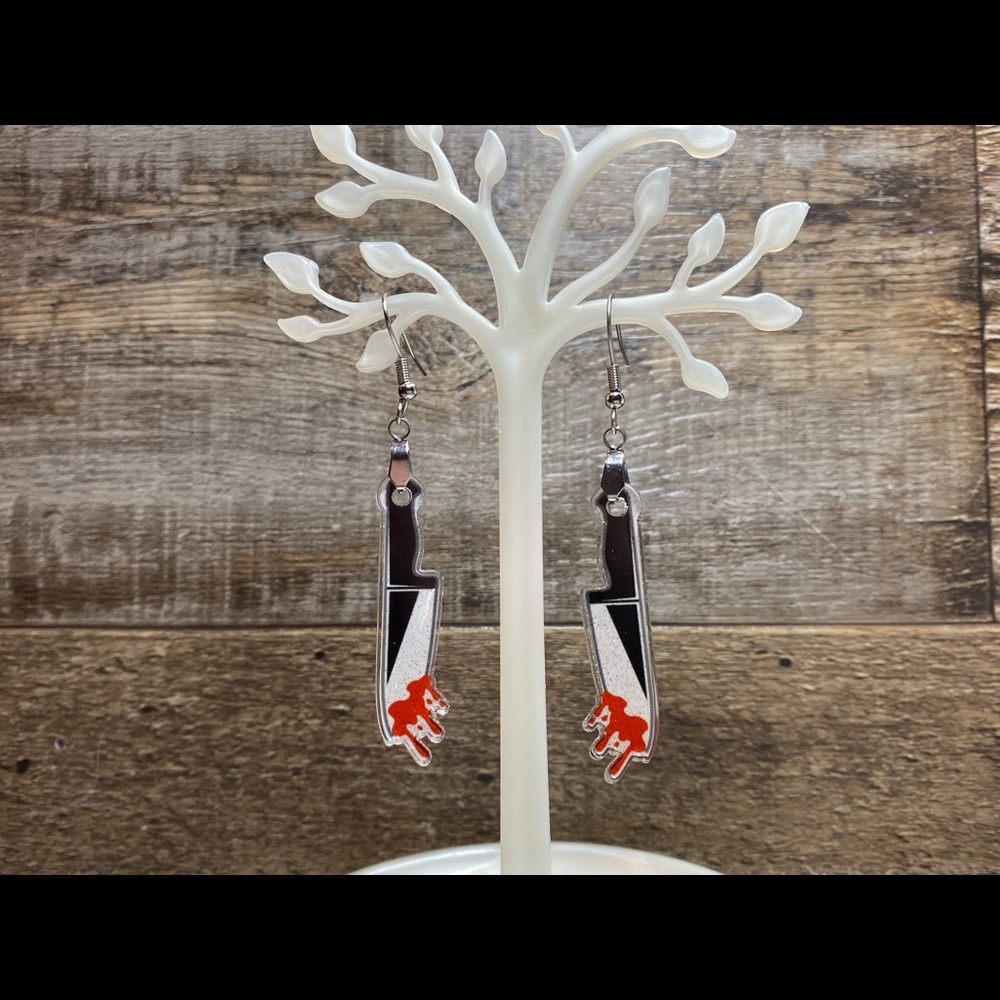 Acrylic Knife Earrings
